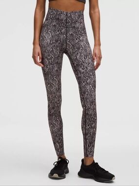 NWOT $118 Lululemon Glow Up Super-High-Rise Tight 28" Snake Structure Grey Sz 12